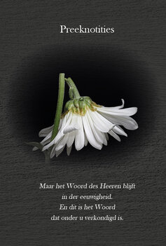 Preeknotitie Het verkondigde Woord